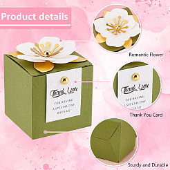 Складные квадратные бумажные коробки для конфет CBOX-WH0001-E02