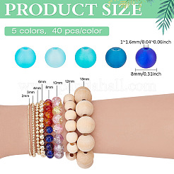 5 цвет прозрачных стеклянных бусин наборы&nbsp;FGLA-PH0001-11B-01