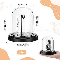Transparente Glasuhr Glocke Display Cloche Kuppel&nbsp;ODIS-WH0080-05A