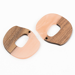 Подвески из непрозрачной смолы и ореха RESI-S389-045A-C02