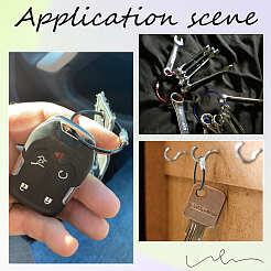 36 шт. 6 цвета резиновое покрытие нержавеющая сталь трос брелок FIND-SC0013-71B