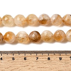 Нити из нагретых натуральных цитриновых бусин&nbsp;G-D359-A01-10mm