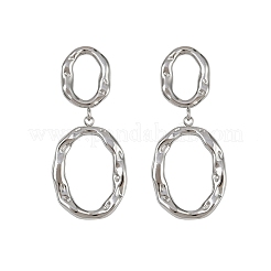 Ovale Ohrstecker aus 304 Edelstahl&nbsp;EJEW-I319-02P