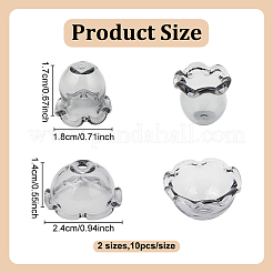 10 комплект прозрачных стеклянных бусин GLAA-AN0001-01A