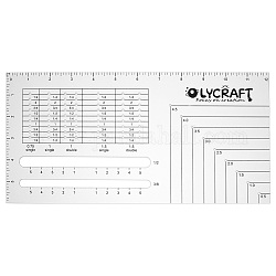 OLYCRAFT Rivet Placement Template Zipper Ruler 2.5mm Hole Clear Acrylic Rivet Template Leathercraft Rivets Marking Guide Zip Pocket Tool for DIY Crafts Sewing Measurement Accessories 5.9x12 Inch