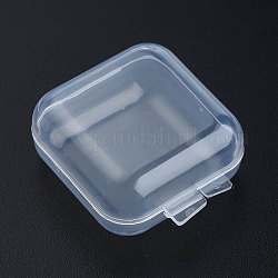 Recipientes de almacenamiento de abalorios de plástico, Rectángulo, Claro, 4x3.45x1.8 cm