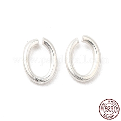 925 anello di salto aperto in argento sterling, ovale, argento, 20 gauge, 5x3.5x0.8mm, diametro interno: 2.5x3.5mm, circa 200pcs/10g