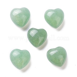 Piedra de amor de corazón de aventurina verde natural, piedra de palma de bolsillo para el equilibrio de reiki, 15x15x9.5mm