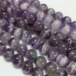Abalorios de piedras preciosas hebras, grado natural de amatista b, redondo, púrpura, 10mm, agujero: 1 mm, aproximamente 40 pcs / cadena