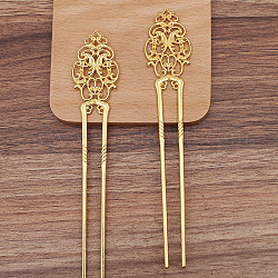 Alloy Hair Sticks, Long-Lasting Plated, Hair Accessories for Woman, Golden, 165x30mm