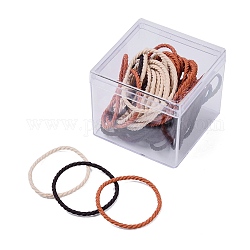 Gummielastisches Haarband, Mischfarbe, 2 mm, Innendurchmesser: 43x36 mm, 50 Stück / Karton