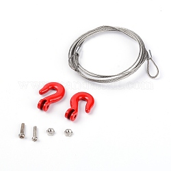 Комплект стальных цепей для прицепа, аксессуары для игрушечных автомобилей, красные, 959x1 мм, отверстие : 5 мм