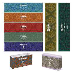 Ph pandahall 90 pièces papier d'emballage de savon, 9 style vintage étiquettes de savon florales étiquette de papier de savon verticale couvertures de manches de savon pour les barres de lotion de savon faites à la main emballage cadeau de bain, 8.2x1.9