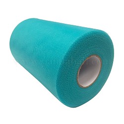 Деко сетчатые ленты, тюль ткань, Тюль-рулонная ткань для юбки, зелено-синие, 6 дюйм (15 см), о 100yards / рулон (91.44 м / рулон)