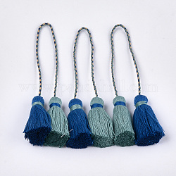 Polycotton (Polyester Baumwolle) Quaste großen Anhänger Dekorationen, Ton zwei, Blau, 280~300 mm
