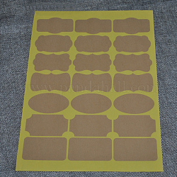 クラフト紙ステッカー  自己粘着インクジェットレーザーa4印刷ラベル  淡い茶色  29.7x21cm