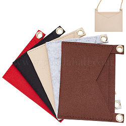 Wadorn 5 цвет - органайзер из фетра для кошелька, Органайзер для сумки-конверта, вставка в прямоугольный карман, вкладыш с люверсами, сумка в сумке для женщин, клатч, кошелек, 5.9x0.22x4.85 дюйм