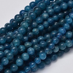 Runde natürliche Apatit Perlen Stränge, Klasse A, 4 mm, Bohrung: 0.8 mm, ca. 100 Stk. / Strang, 15.7 Zoll