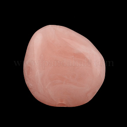 Pepite perle sintetiche imitazione della pietra preziosa, corallo luce, 25x24x17mm, Foro: 3 mm, circa 84pcs/500g