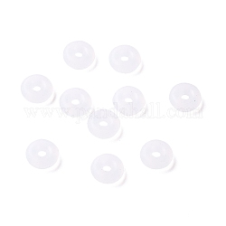 Anillos de unión de silicona, anillo, blanco, 7.5x3mm, diámetro interior: 2 mm