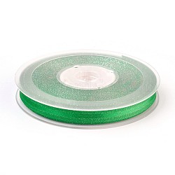 Полиэстер Grosgrain ленты, зеленый лайм, 3/8 дюйм (9 мм), 100yards / рулон (91.44 м / рулон)
