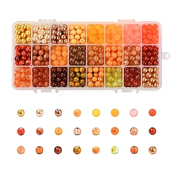 DIY Jewelry, with Round Glass Beads, Mixed Color, 12x15x8mm, Hole: 1.5mm, about 648~720pcs/box