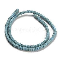 Fili di perline turchese naturale, rondelle, 4.5x2mm, Foro: 0.5 mm, circa 185pcs/filo, 15.43'' (39.2 cm)