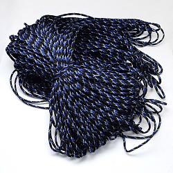 7 âmes intérieures cordes en polyester et spandex, pour la fabrication de bracelets en corde, bleu moyen, 4mm, environ 109.36 yards (100m)/paquet, 420~500g / bundle