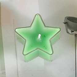 Teelichthalter aus Kunststoff mit Sternen, hitzebeständige Kerzenbehälter, für die Herstellung von DIY-Kerzen, Transparent, 4x2.2 cm