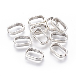 Tibetan Style Bead Frames, Lead Free & Cadmium Free, Antique Silver Color, Rectangle, 17x11x4mm, Hole: 1mm