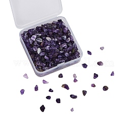 Natürlichen Amethyst Chip-Perlen, 5~8x5~8 mm, Bohrung: 1 mm