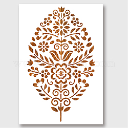 NBEADS Leaf Damask Stencil, Damask Pattern Wall Stencil Reusable Plastic Leaf Brocade Template DIY Art and Craft Stencils for Wall Painting Home Decor, 11.7×8 Inch