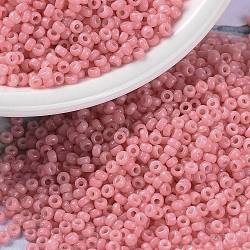 Perles rocailles miyuki rondes, Perles de rocaille japonais, 15/0, (goyave opaque teinte duracoat rr4465), 1.5mm, Trou: 0.7mm, environ 5555 pcs/10 g