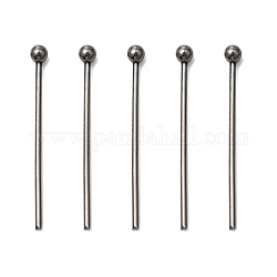 304 Stainless Steel Ball Head pins, 20x0.7mm, 21 Gauge, Head: 2mm