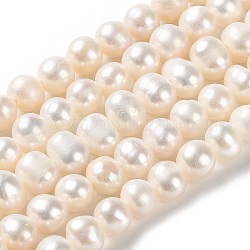 Hebras de perlas de agua dulce cultivadas naturales, patata, grado 2 un, PapayaWhip, 5~6.5x5~5.5mm, agujero: 0.5 mm, aproximamente 69 pcs / cadena, 13.78 pulgada (35 cm)