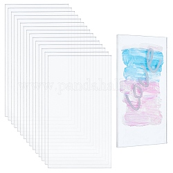 Gorgecraft Tischkarten aus Acryl, leere rechteckige Tischsitzkarten, für Dinnerpartys, Gastname, Essenszeichen, Bankettveranstaltungen, Transparent, 89.5x49.5x3 mm, 15 Stück / Set