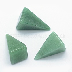 Natürlichen grünen Aventurin Perlen, Kegel, ungebohrt / keine Lochperlen, 25x14x14.5 mm