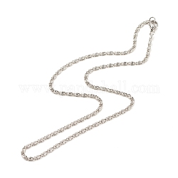304 ожерелье из цепей lumachina из нержавеющей стали для женщин, цвет нержавеющей стали, 17.72 дюйм (45 см)