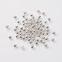 Perlas de espaciador de hierro, redondo, plata, 5mm, agujero: 1.8 mm