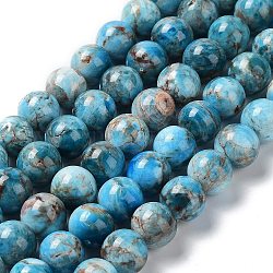 Natürliche Apatit Perlen Stränge, Runde, 9.5~10.5 mm, Bohrung: 1 mm, ca. 40 Stk. / Strang, 15.71 Zoll (39.9 cm)