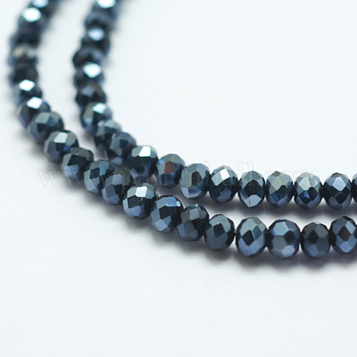 Непрозрачные сплошной цвет стеклянной бусины пряди GLAA-F076-A08-1