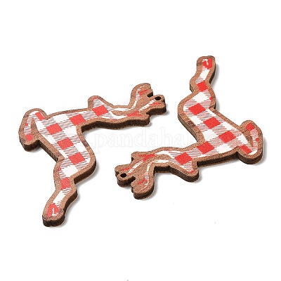 Большие деревянные подвески с рождественским принтом на одно лицо WOOD-D025-12-1