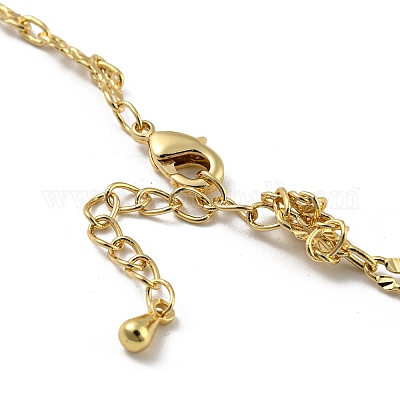 Ожерелья-нагрудники с гранеными сердечками NJEW-R263-14G-1