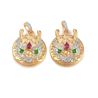 Латунные микро проложить кубического циркония подвески KK-K351-53G-1