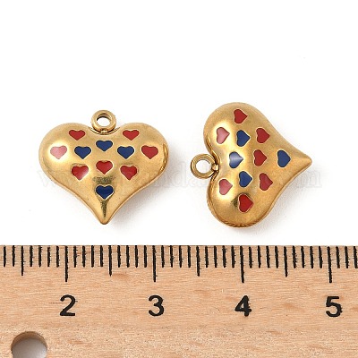 Подвески из нержавеющей стали 304 с эмалью STAS-L022-528G-1