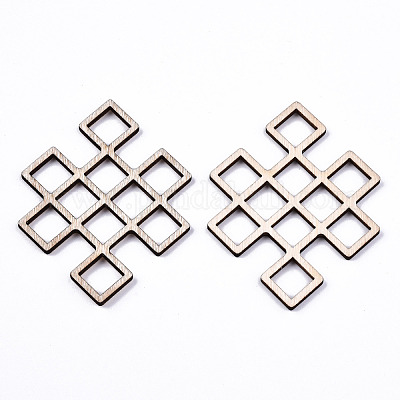 Необработанный натуральный тополь дерево филигрань столярные звенья WOOD-S045-126-1