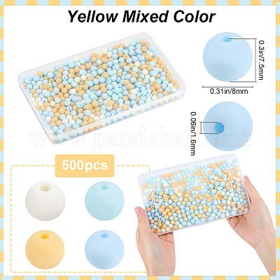 500шт прорезиненные силиконовые акриловые бусины с имитацией силикона&nbsp;OACR-SP0001-33F-1