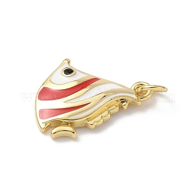Подвески из латуни с морскими животными и эмалью KK-B155-02A-02B-1