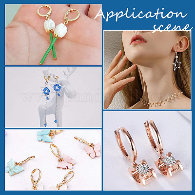 50 шт. латунная фурнитура для сережек-колец KK-PH0005-25-1