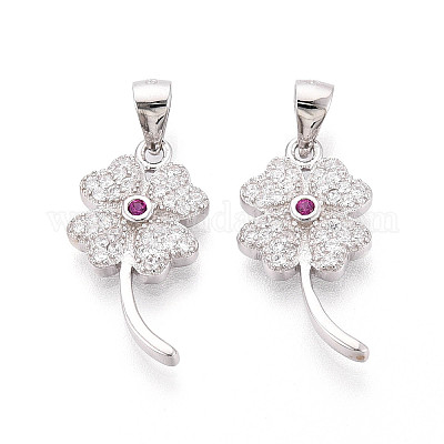 Подвески из стерлингового серебра с микропаве и прозрачными кубическими циркониями в честь 925-го дня Святого Патрика.&nbsp;STER-T008-80P-1